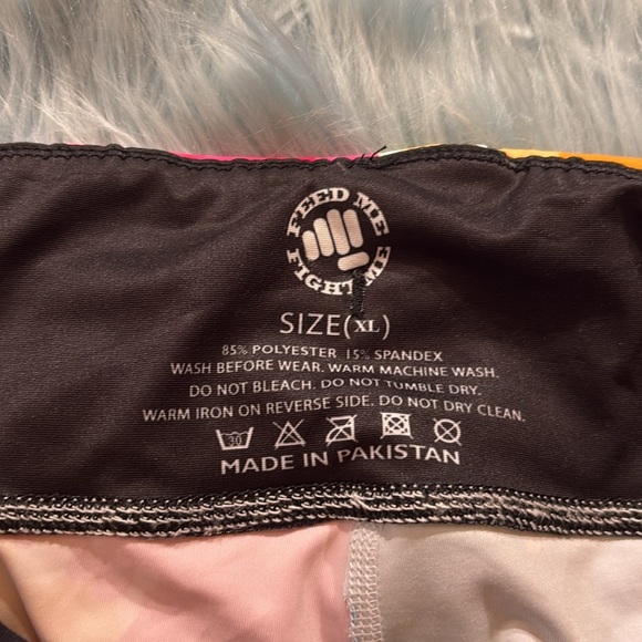 Feed Me Fight Me That 70’s Tie Dye Endurance Leggings sz XL - Picture 7 of 9